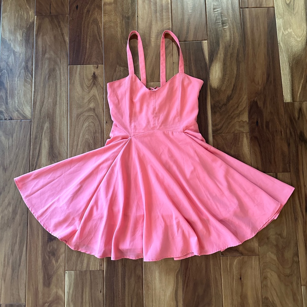 Urban Outfitters & Margot Coral Lace-up Dress Size Small